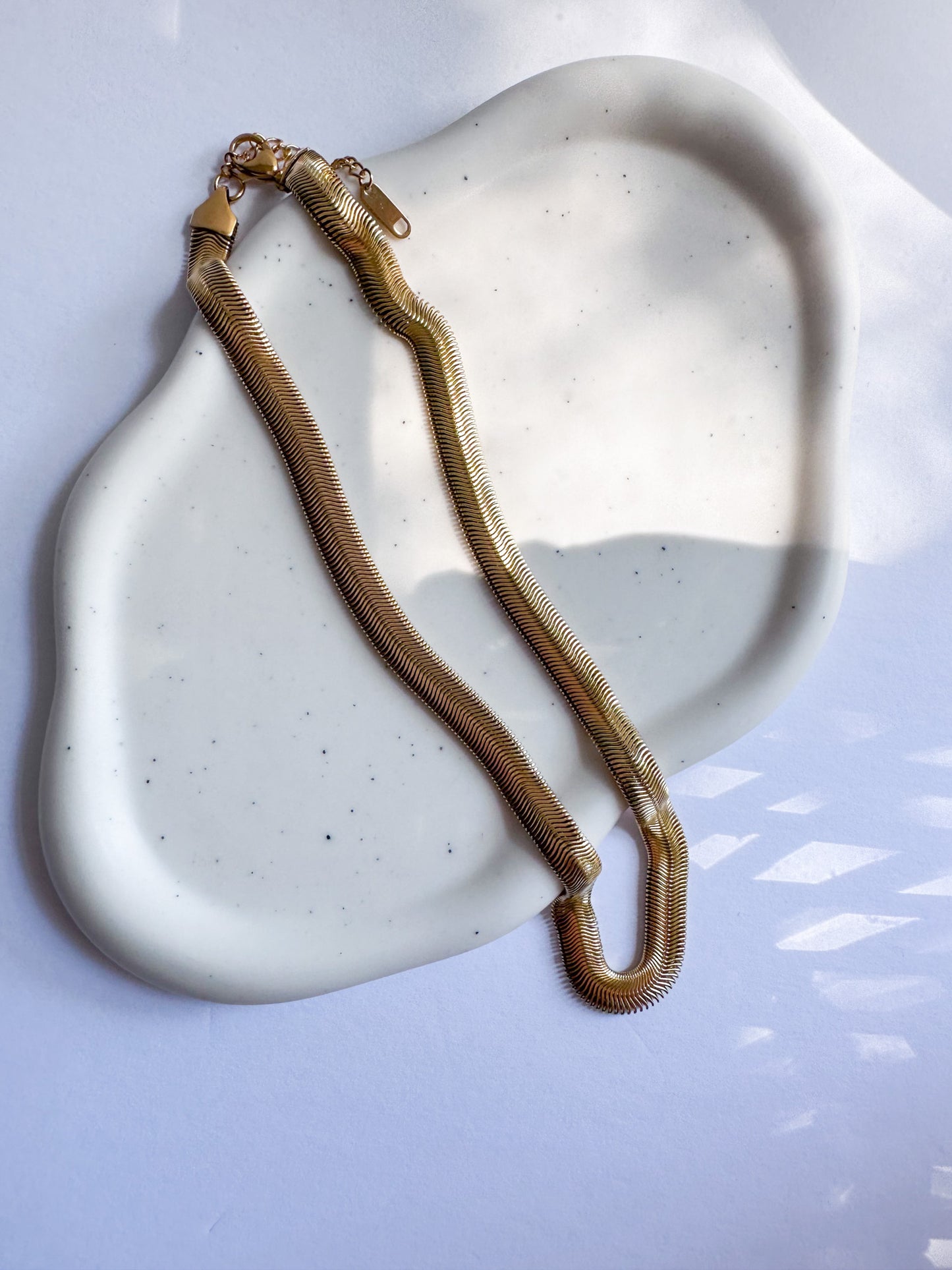 Thick Flat Snake Necklace