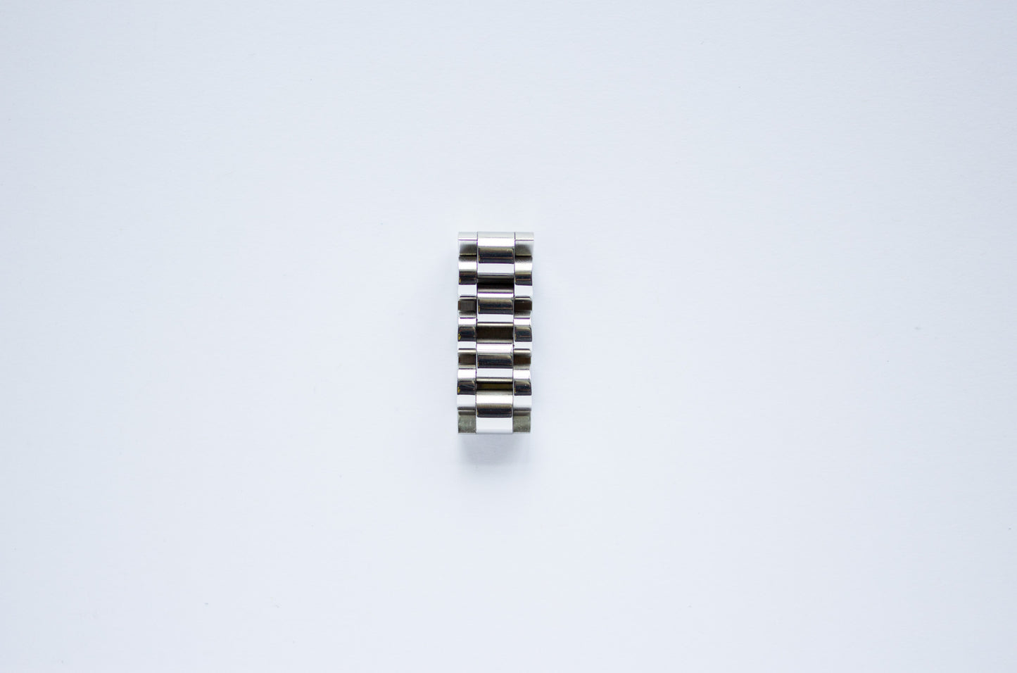 Silver Watch Band Link Ring