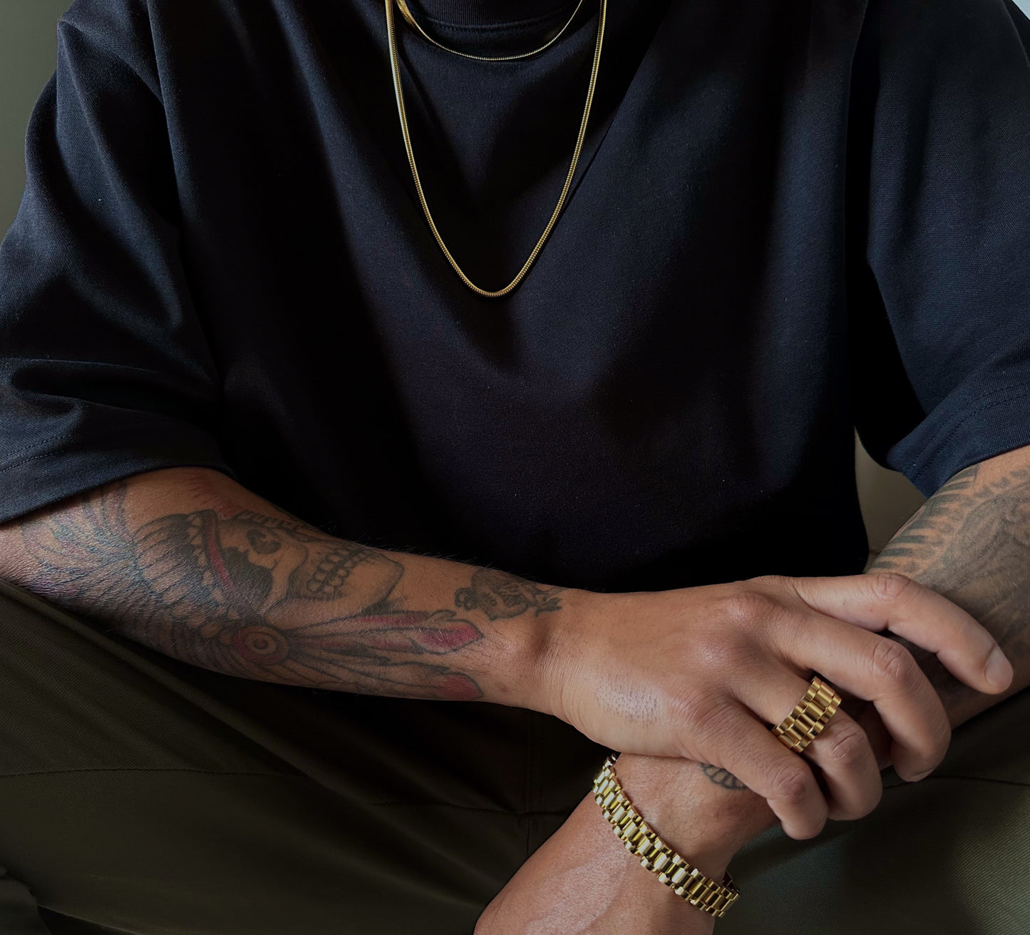 Gold Watch Band Link Ring